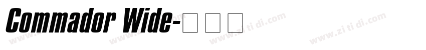 Commador Wide字体转换